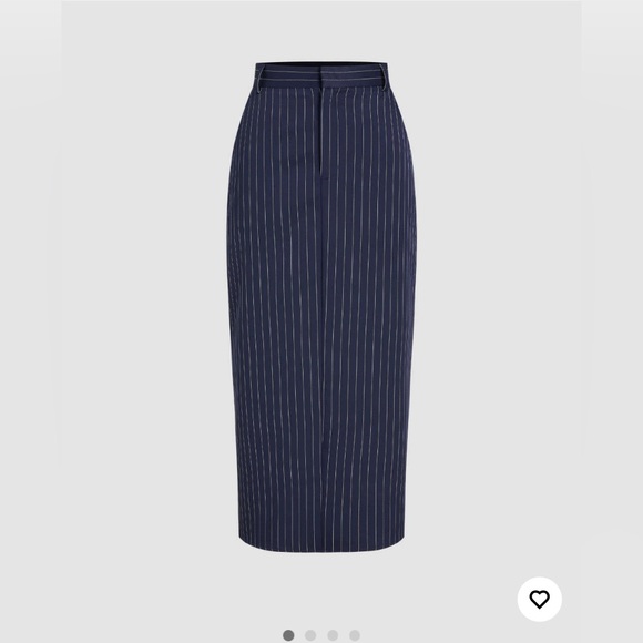 Cider- HIGH WAIST STRIPE SPLIT BUTTON MAXI SKIRT - Picture 1 of 5